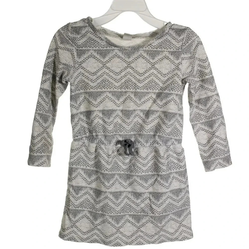Old Navy Girl's Gray Geometric Dress 3T